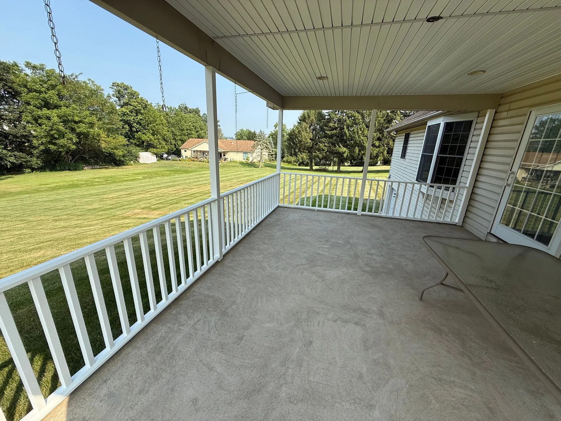 Covered porch painting project by Premier Painting Solutions
